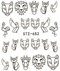 Наклейки для манікюрного дизайну орігамі з тваринами STZ-652