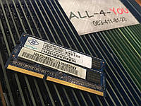 Оперативна пам`ять NANYA DDR3 2GB SO-DIMM PC3 10600S 1333mHz Intel/AMD