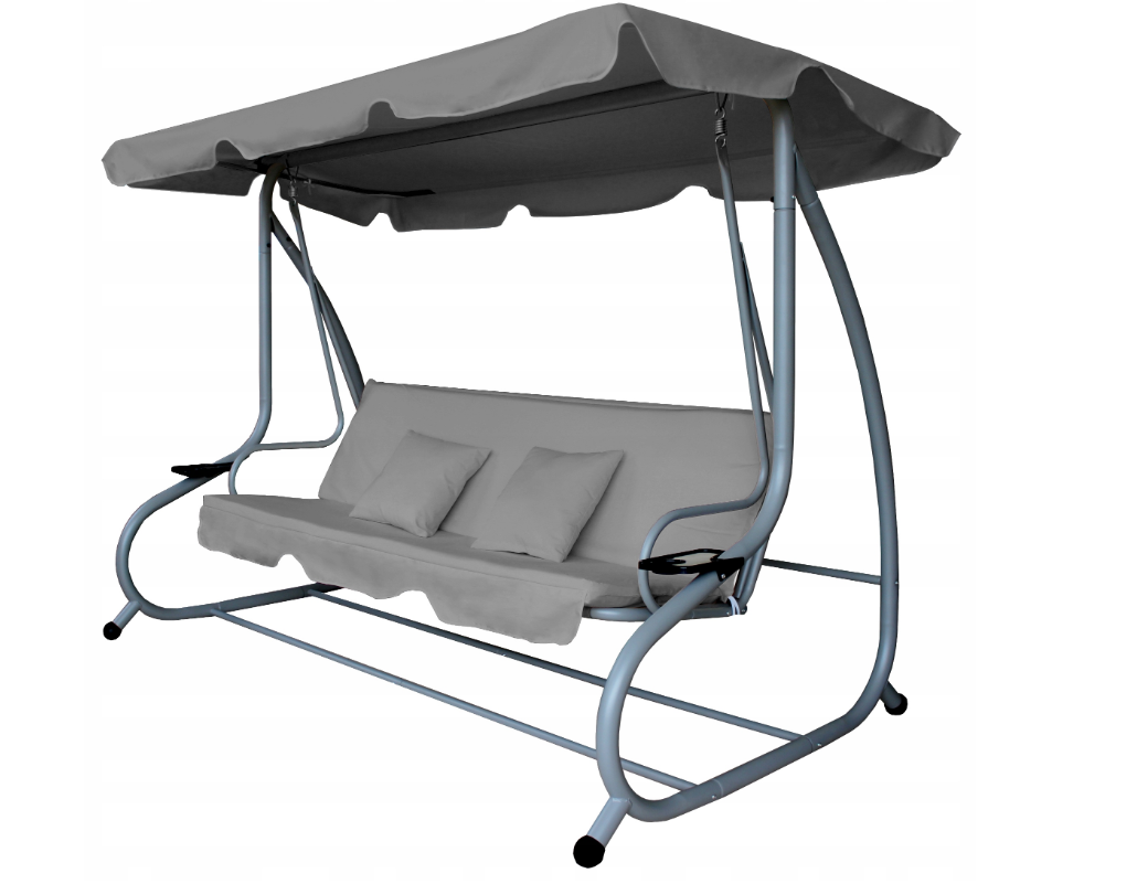 Качели Садовые для 4 Человек Furnide Relax Plus Серые — Купить Недорого ...