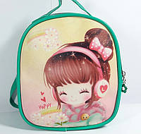 Детский рюкзак- сумка "Стильные девчонки" цвет мята
