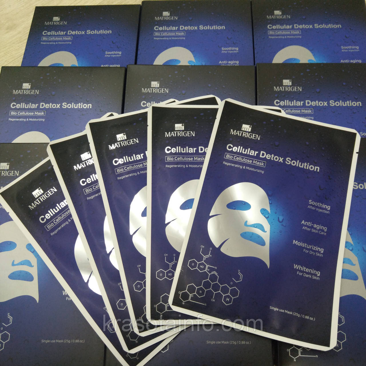 Matrigen Cellular Detox Mask маска з биоцеллюлозы для клітинного детокс 1 уп./5шт
