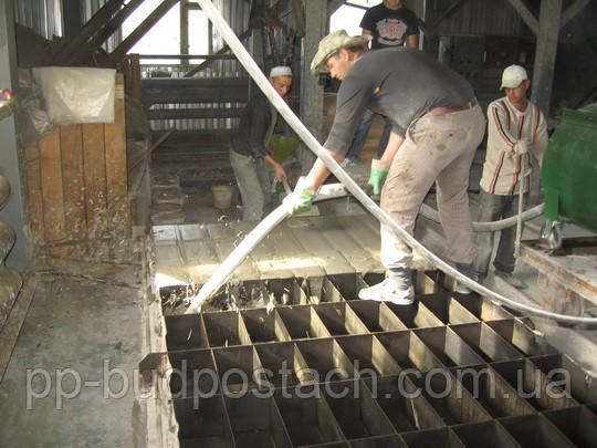 Изготовление пеноблока в промышленных условиях.