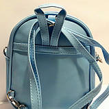 Сумка - рюкзак дитячі "Веселий Мінні" шкірозамінник блакитний, фото 3