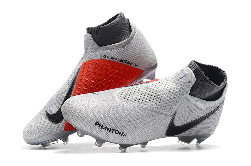 Футбольні бутси Nike Phantom Vision Elite DF FG Pure Platinum/Black/Light Crimson/Dark Grey