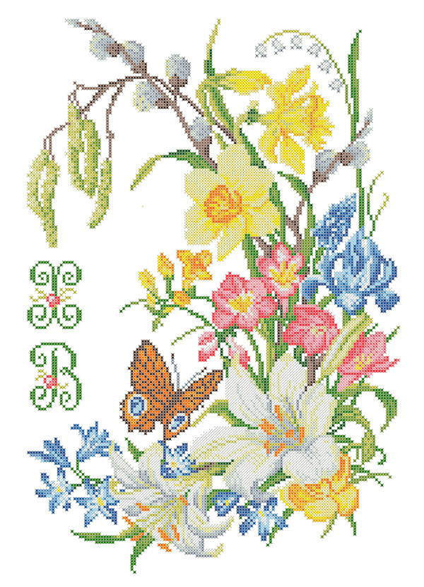 ХВВ-107. Схема для вишивки бісером Великодній рушник, фото 1