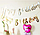 Гірлянда Напис Happy Birthday срібло прописом, 1,5 метра, фото 2
