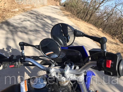 Дзеркала універсальні великі круглі складані (діаметр — 11.5 см, різь — 10 мм), фото 1