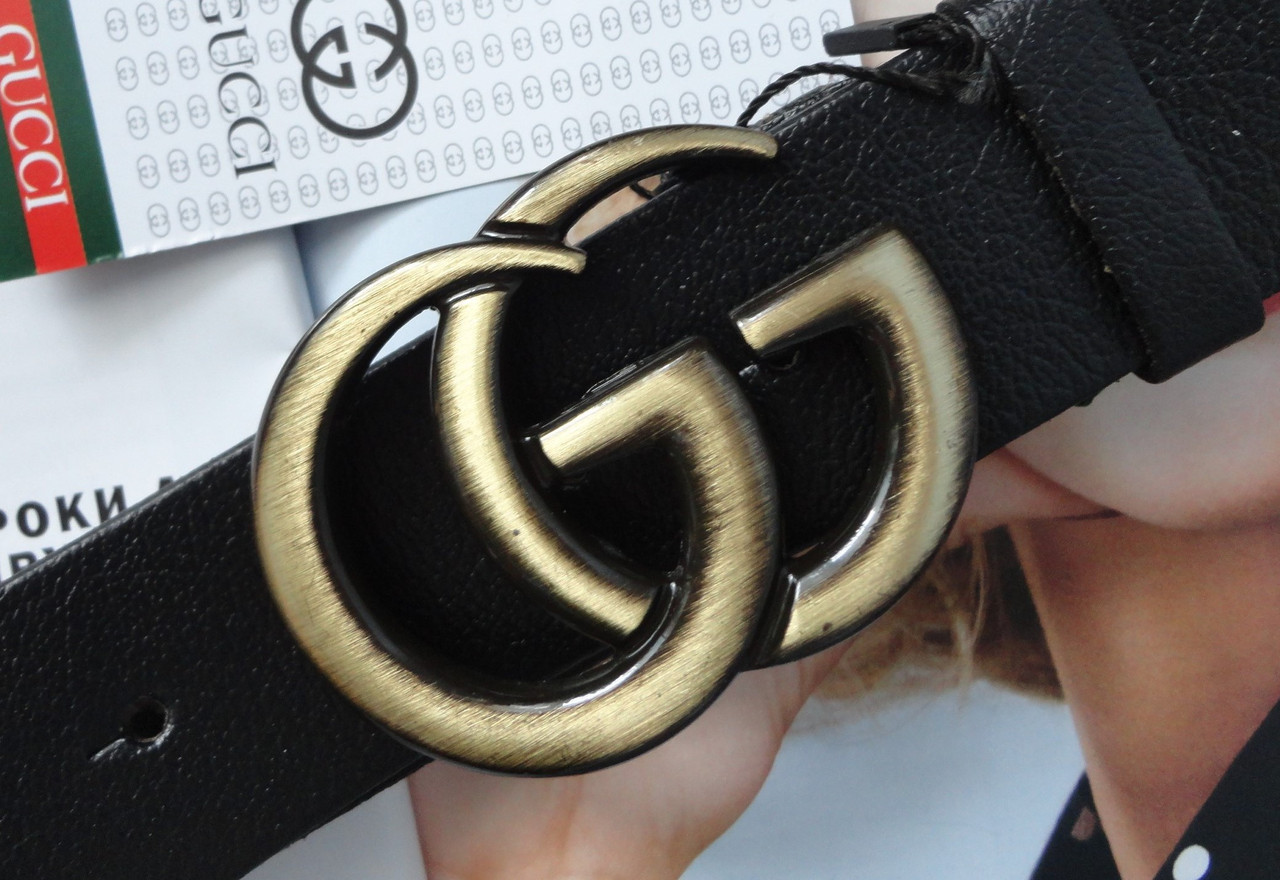 Жіночий шкіряний ремінь в стилі GUCCI