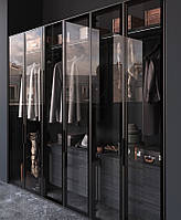 Шкаф Гардеробная комната на заказ с фасадами стекло V559