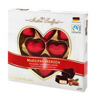 Конфеты марципановые в темном шоколаде Сердечки Marzipan Herzen Maitre Truffout Австрия 110г