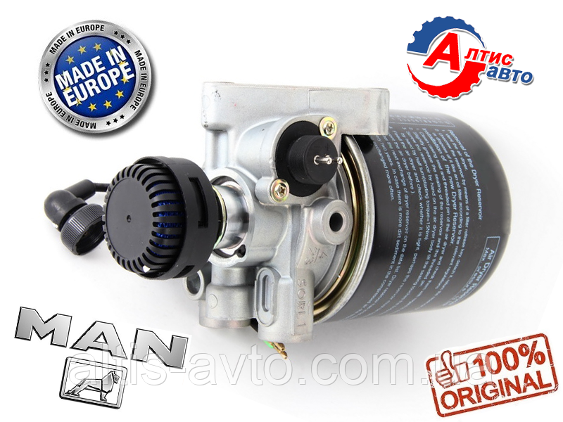 Кран вологовіддільника MAN TGA, Tgs Tgm Tgl Tgx, Командор L2000 Tgl G90 осушувача розвантаження Wabco Knorr