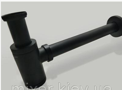 Сифон для умивальника чорний 7-023