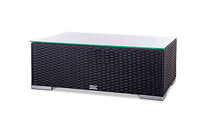 Стола журнального Чикаго без скла, каркас сталь, позов, ротанг Коричневий, 90х60х35 см (Terico ТМ)