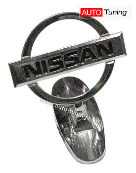 Значок NISSAN — хромована металева емблема на ніжці (приціл), Chrome