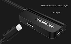 Адаптер Nillkin RockPower Lightning на 2x Lightning (Аудіо + Зарядка) Чорний, фото 3