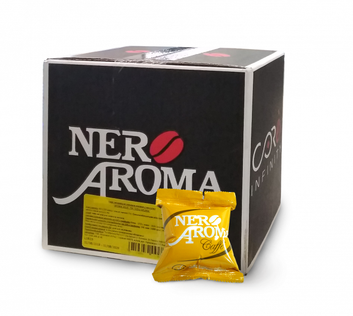 Кава в капсулах Nero Aroma Gold 50 шт 100% Арабіка Італія Неро Арома Голд Еспресо Поінт