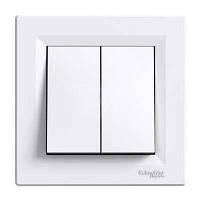 Перемикач прохідний Schneider Asfora 2-кл.,білий EPH0600121