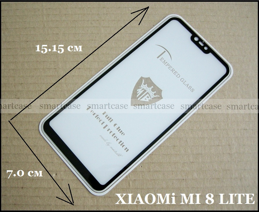 Mietubl 5d стекло защитное Xiaomi Mi 8 Lite, водостойкое 9H 0,26 мм Full Glue oleofobic Tempered 9H - фото 2 - id-p880106495