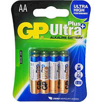 Батарейка GP ULTRA+ALKALINE 1.5V, 15AUPHM-2UE4, LR6, AA, щелочная, 100277