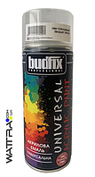 Аерозольна фарба біла BUDFIX RAL 9003 400 мл універсальна