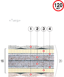 Матрац двоспальний Тигр (Велам) 160х190х20 см безпружиннийSprut+кокос з/л до 120 кг , фото 2