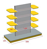 Торговый островной стеллаж