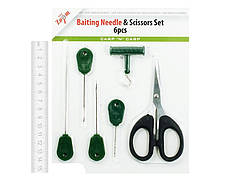 Набір карпятника Carp Zoom Baiting Needle & Scissors Set (голки, свердло, затягувач вузлів, ножиці)