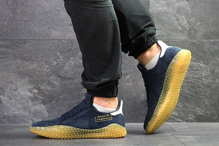 Чоловічі кросівки Adidas Kamanda,замшеві,темно сині 44р, фото 2