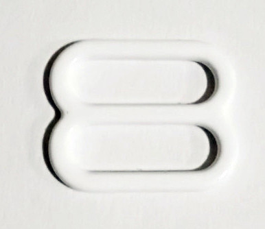 Регулятор для бретелей 10 мм пластик білий (1000 шт./пач.), фото 1