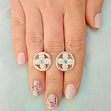 Срібні сережки Космея, фото 2