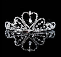 Диадема, тиара, корона, свадебное украшение для головы невесты, на выпускной