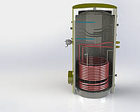 Бак косвенного нагрева с одним змеевиком для солнечной системы ВТ-01-400 KНТ-Heating