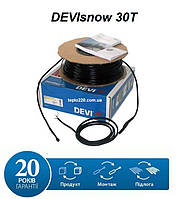 DEVI snow 30T - 20 м., 630 Вт. (при 230В) Нагревательный кабель двухжильный для крыш, желобов и водостоков