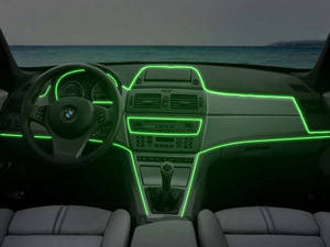 Холодний неон Light green 5м + інвертор неон в автомобіль зеленого кольору 5м + інвертор, фото 2