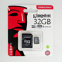 Карта памяти microSD 32Gb Class 10 Kingston с адаптером