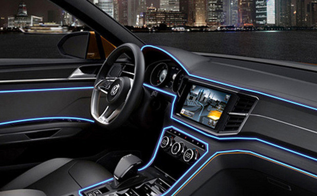Холодний неон Ice-blue 3м + інвертор неон в автомобіль холодно синій колір 3м + инверто