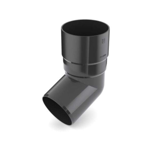 Коліно труби BRYZA 90мм, Графіт RAL 7021