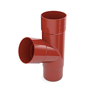 Трійник труби BRYZA 90мм, Червоний RAL 3011