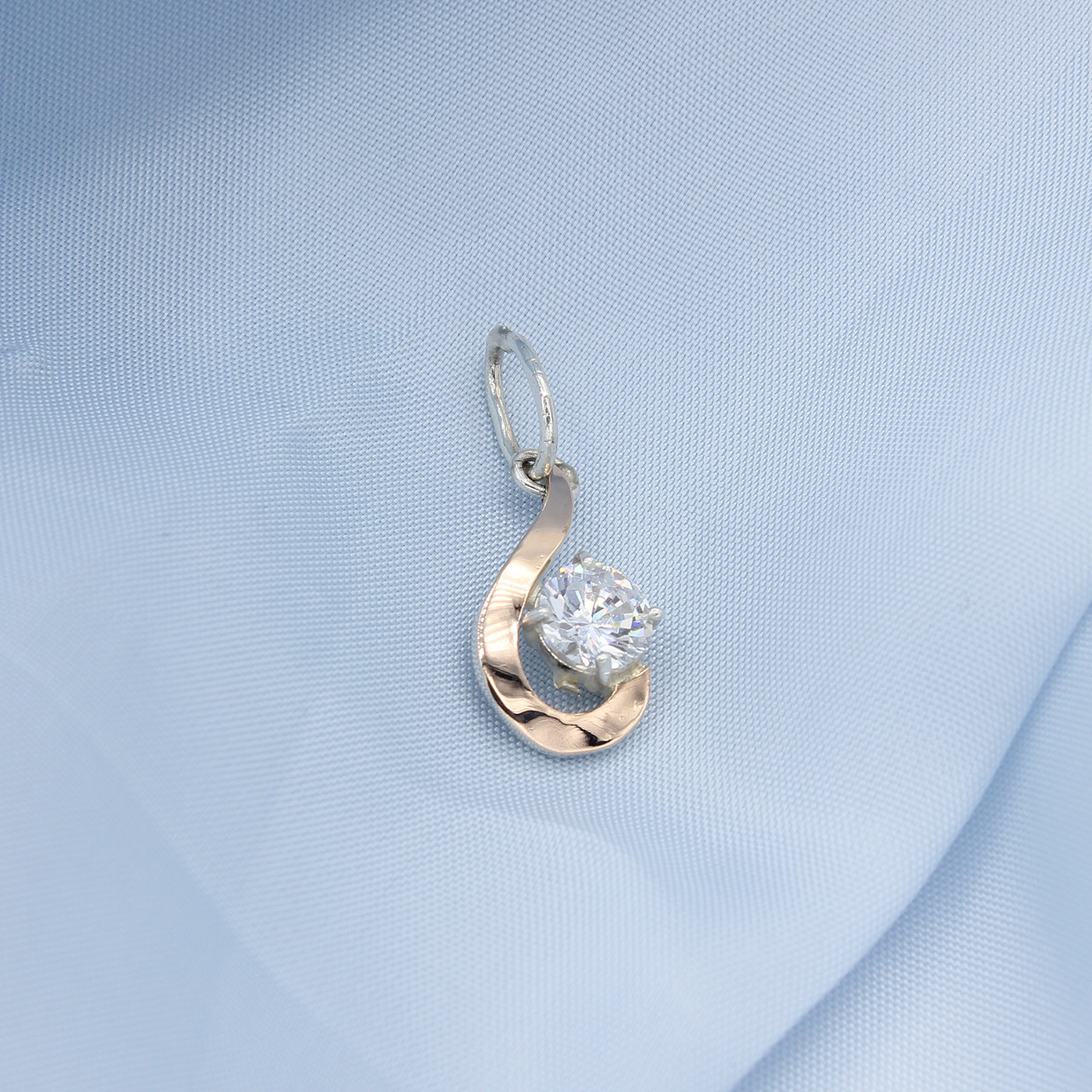 Срібний кулон з золотом "Загадка", фото 1