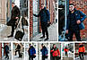 Комплект Вітровка чоловіча The North Face + спортивні штани, весняна/осіння, колір чорно-синій + Барсетка, фото 6