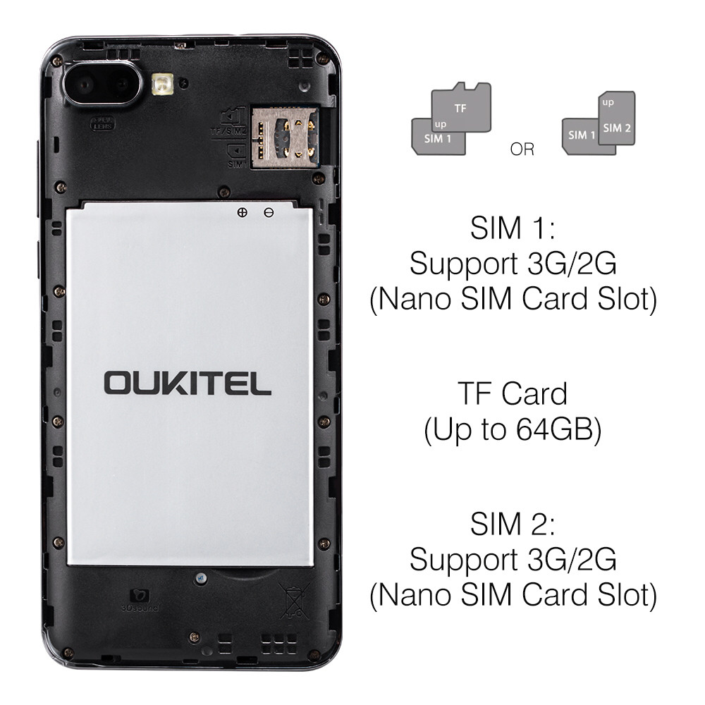 Смартфон Oukitel C11 Gold 5.5" 1/8Gb 3400mAh Android 8.1 + Бампер! - фото 5 - id-p880518031