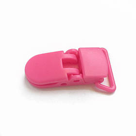 Кліпс пластиковий для пустушки, малина