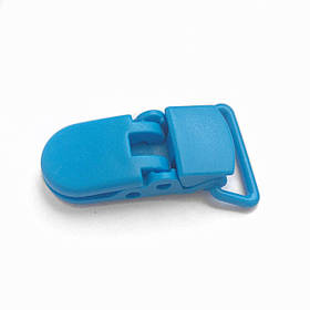 Кліпса пластикова для пустушки, блакитна