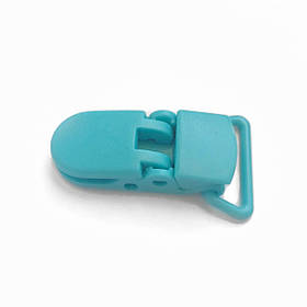 Кліпса пластикова для пустушки, бірюзова
