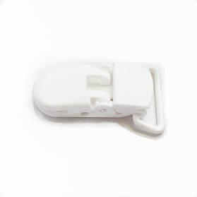 Кліпса пластикова для пустушки, біла