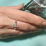 Срібна каблучка з золотими вставками Фантазія, фото 2