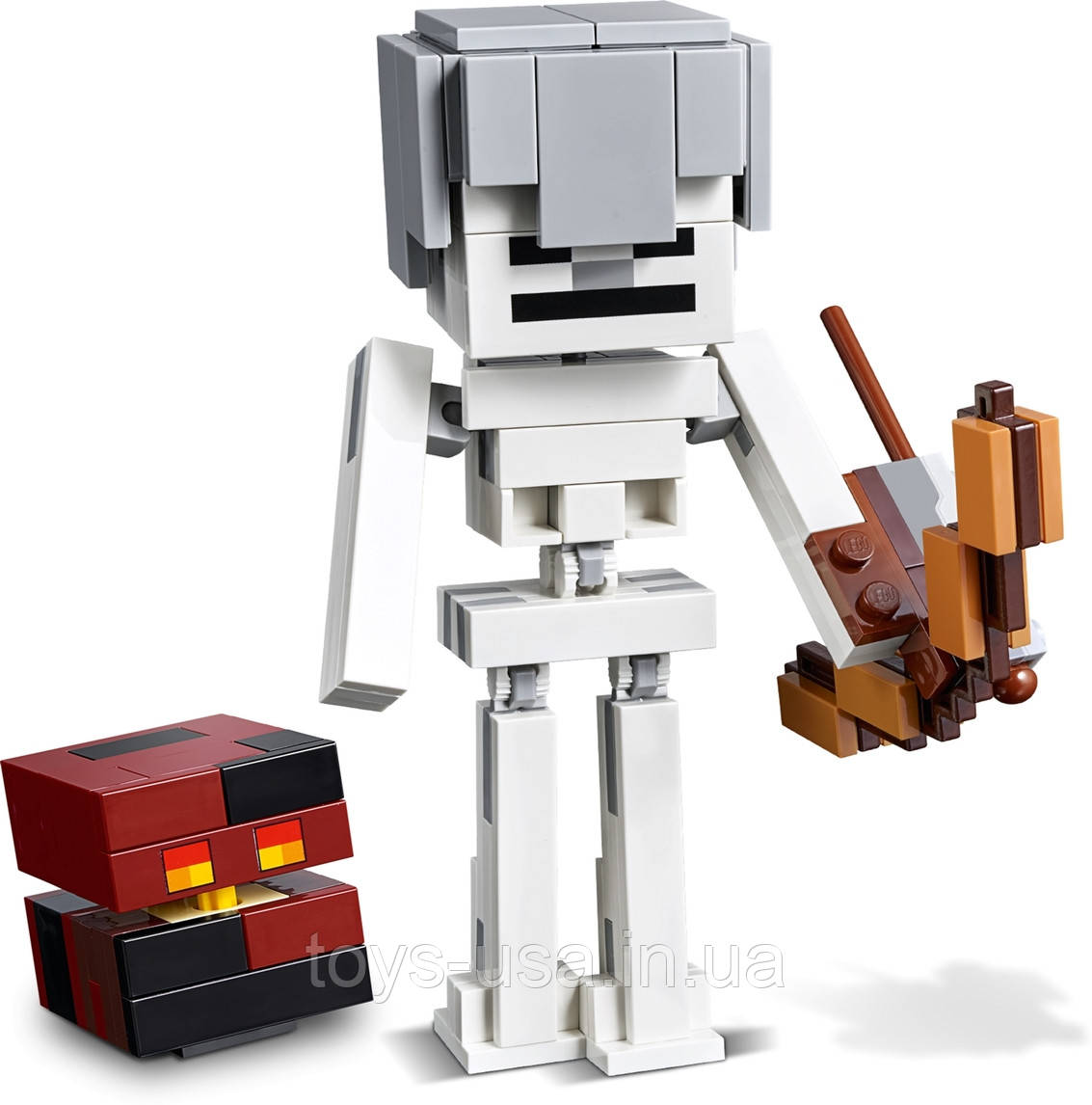 Lego Minecraft Скелет с кубом магмы 21150, фото 1