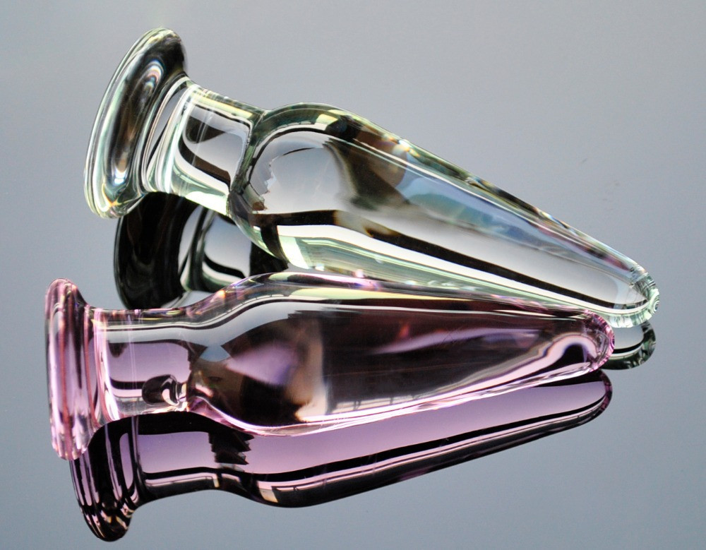 Анальна пробка 3 см із скла прозора Lynx Ice Rose Plug скло