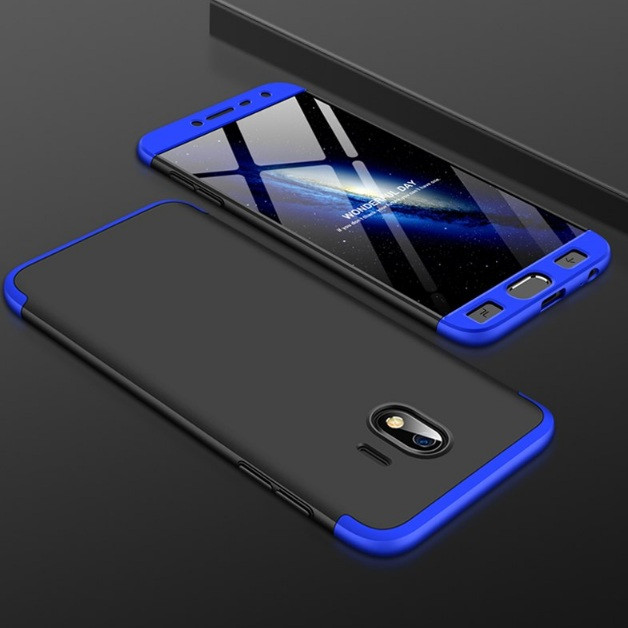 Чохол GKK 360 для Samsung j4 2018 / j400 Бампер Чорно-синій