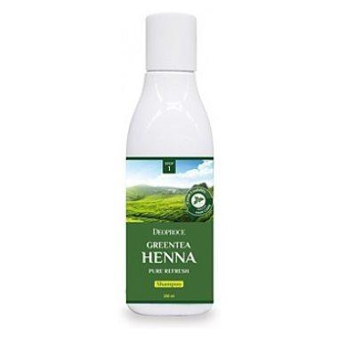 Оновлювальний шампунь із хною і зеленим чаєм Deoproce Greentea Henna Pure Refresh Shampoo